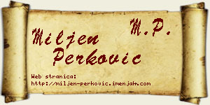 Miljen Perković vizit kartica